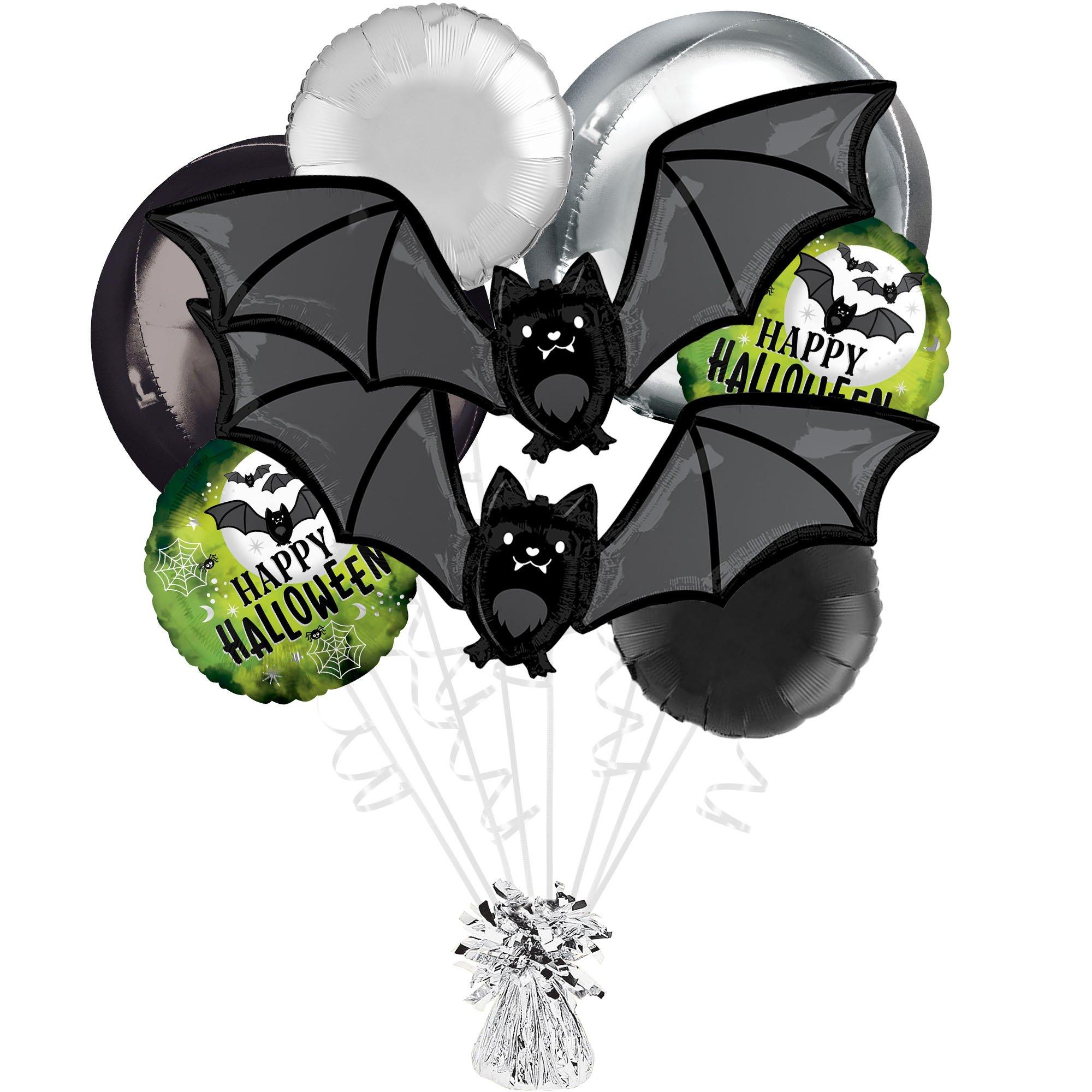 Batty Glow Halloween Foil Balloon Bouquet